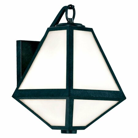CRYSTORAMA The Glacier Collection By Brian Patrick Flynn 1-Light Black Charcoal Outdoor Wal GLA-9701-OP-BC